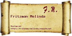 Fritzman Melinda névjegykártya
